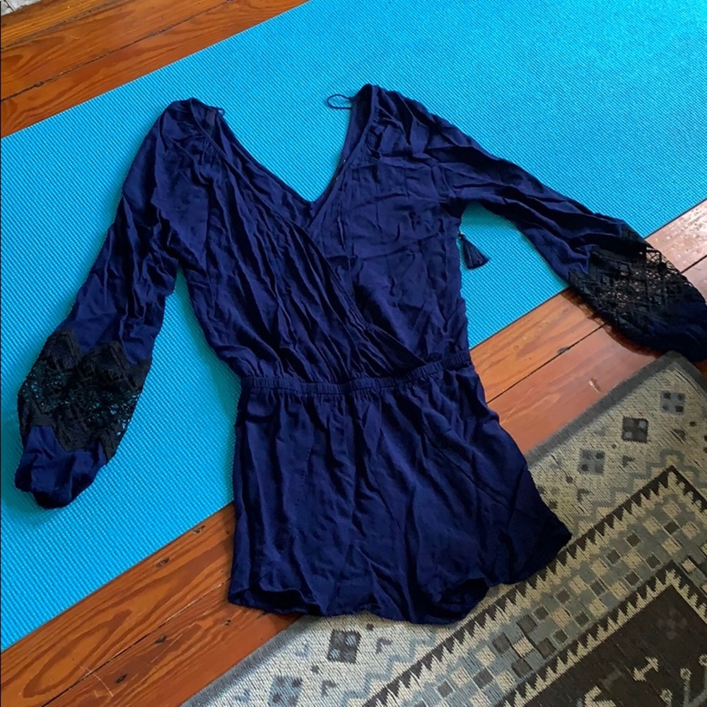 Navy Blue Romper